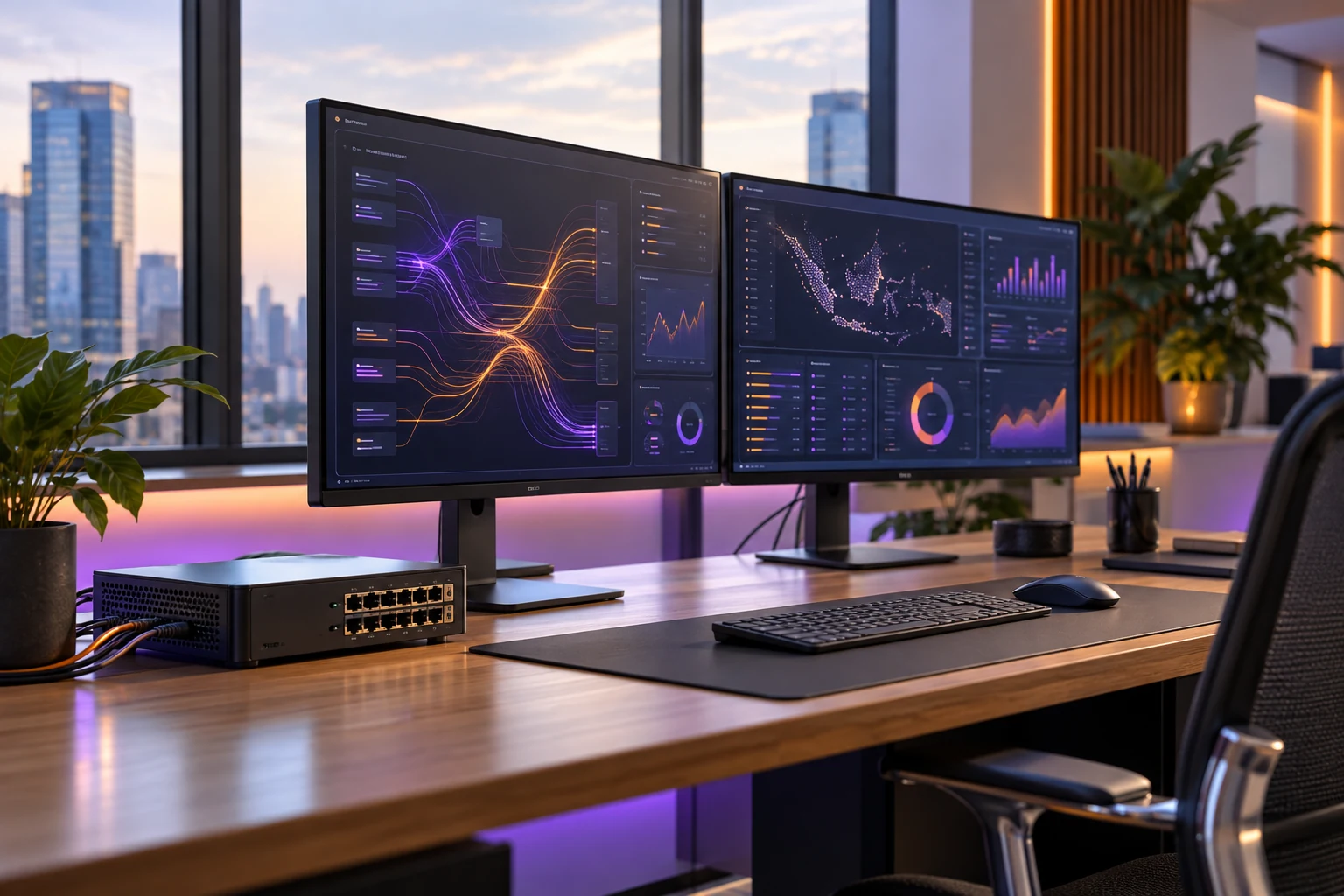 A conceptual workspace bringing business applications and network technology together